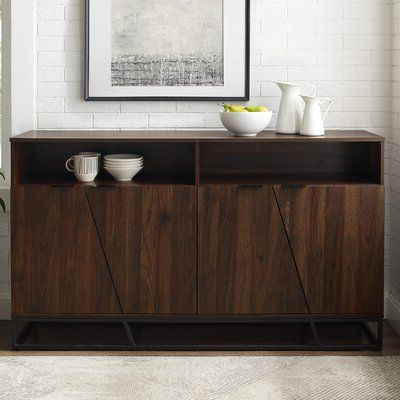 Signature Designashley Sideboards & Buffets You'll Regarding Most Recently Released Electra 46" Wide 4 Drawer Acacia Wood Buffet Tables (View 1 of 30)