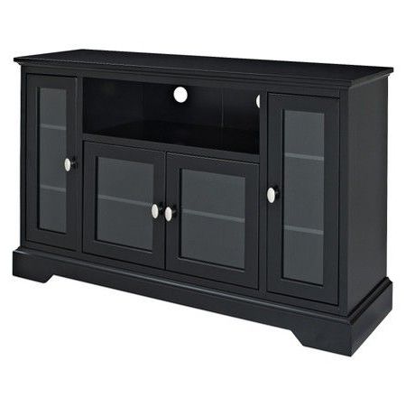 Trendy Glass Door Traditional Highboy Tv Stand For Tvs Up To 58 Intended For Greggs Tv Stands For Tvs Up To 58" (Photo 10 of 30)