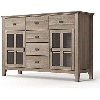 Well Known Amazon – Simpli Home Artisan Solid Wood 54 Inch Wide Intended For Pardeesville 55" Wide Buffet Tables (View 28 of 30)