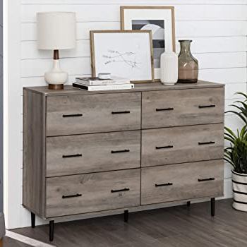 Widely Used Bruin 56" Wide 2 Drawer Sideboards Intended For Amazon: Walker Edison Modern 6 Wood Cabinet Buffet (View 26 of 30)