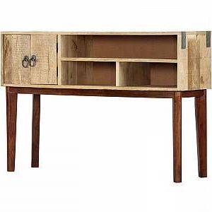 Zinaida 59" Wide Mango Wood Buffet Tables With Regard To Most Up To Date Vidaxl Console Table 115x30x76 Cm Solid Rough Mango Wood (Photo 1 of 30)