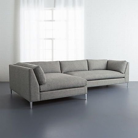 2 Piece Sectional Sofa Pertaining To 2pc Connel Modern Chaise Sectional Sofas Black (View 6 of 10)
