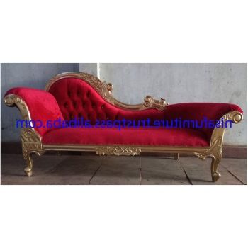 2017 4pc French Seamed Sectional Sofas Velvet Black Within Wedding Red Velvet Indonesia Luxury Antique Chaise Lounge (Photo 2 of 10)