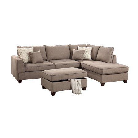 2017 Bobkona Rianne Dorris Reversible Sectional With Storage Regarding Copenhagen Reversible Small Space Sectional Sofas With Storage (Photo 9 of 10)