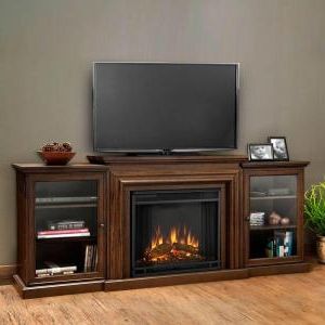 2018 Real Flame Frederick Entertainment 72 In. Media Console Inside 57'' Tv Stands With Led Lights Modern Entertainment Center (Photo 7 of 10)