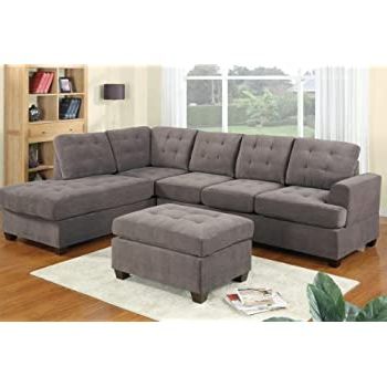 3pc Ledgemere Modern Sectional Sofas Within 2017 Amazon: 3pc Modern Reversible Grey Charcoal Sectional (View 1 of 10)