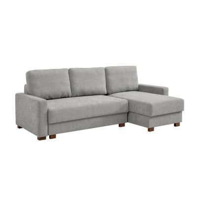 3pc Polyfiber Sectional Sofas With Nail Head Trim Blue/gray With Regard To Preferred Fabric – Sectionals – Living Room Furniture – The Home Depot (View 9 of 10)