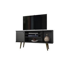 44" White Wash Wood Tv Stand Regarding Most Recently Released Modern Black Floor Glass Tv Stands For Tvs Up To 70 Inch (Photo 3 of 10)
