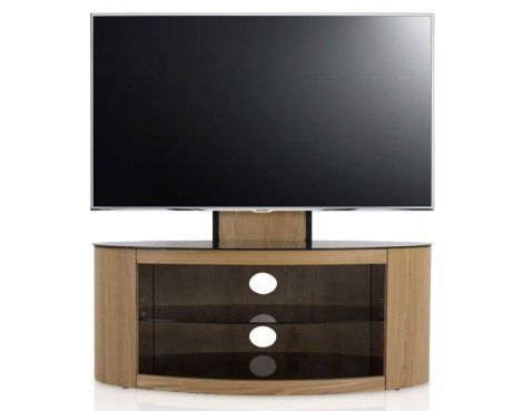 57'' Led Tv Stands Cabinet Throughout Recent Avf Buckingham Oval Cantilever Tv Stand Rounded Round For (View 4 of 10)