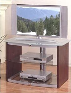 Amazon: Contemporary European Style Plasma Tv Stand With Favorite Glass Shelf With Tv Stands (View 4 of 10)