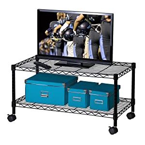 Amazon: Honey Can Do Crt 03937 2 Shelf Rolling Media Within Popular Mobile Tv Stands With Lockable Wheels For Corner (View 7 of 10)