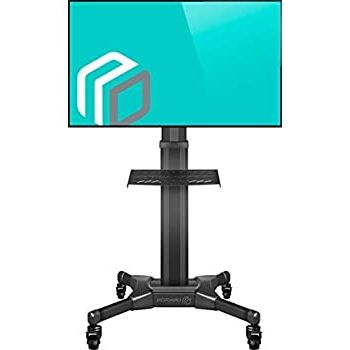 Amazon: Mount Factory Rolling Tv Cart Mobile Tv Stand Within Popular Rolling Tv Cart Mobile Tv Stands With Lockable Wheels (Photo 7 of 10)