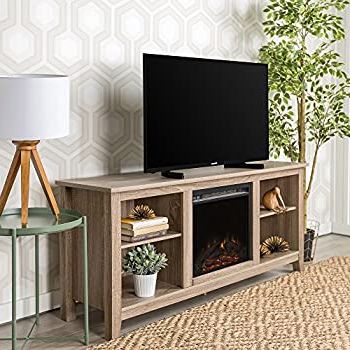 Amazon: New 58 Inch Wide Ash Grey Tv Stand With With Regard To Well Liked Tv Stands In Rustic Gray Wash Entertainment Center For Living Room (Photo 4 of 10)