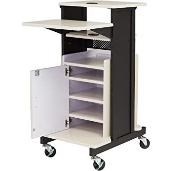 Amazon: Oklahoma Sound Prc200 Steel Premium Within Most Up To Date Large Rolling Tv Stands On Wheels With Black Finish Metal Shelf (View 5 of 10)