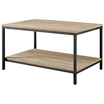 Amazon: Sonoma Life + Style Brown Neutral Finish Wood Throughout Most Up To Date Emmett Sonoma Tv Stands With Coffee Table With Metal Frame (Photo 1 of 10)