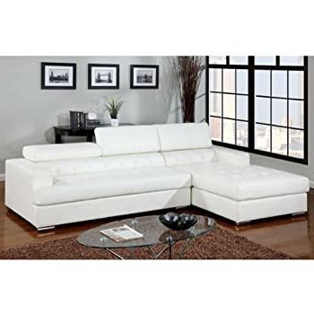 Amazon: T35 – White Bonded Leather Sectional Sofa Set Inside Popular Sectional Sofas In White (Photo 9 of 10)