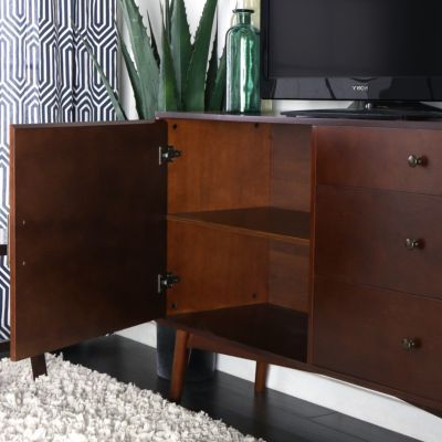 Angelo:home 52" Mid Century Tv Console – Walnut – Brown Throughout Current Prepac Milo Mid Century Modern 56" Tv Console Stands (View 8 of 10)