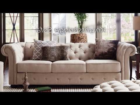 Artisan Beige Sofas Inside Fashionable Knightsbridge Beige Fabric Button Tufted Chesterfield Sofa (View 4 of 10)