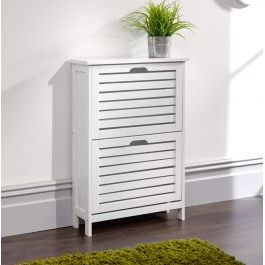 Bergen Shoe Cabinet White (View 6 of 10)