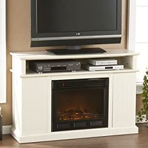 Best And Newest Julian 48" Tv Stand With Electric Fireplace Finish: Ivory Intended For Compton Ivory Corner Tv Stands (View 8 of 10)