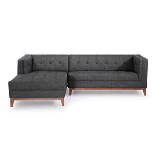 Blue Sectional Sofas – Shop The Best Deals For Mar 2017 Regarding Favorite Florence Mid Century Modern Velvet Right Sectional Sofas (View 10 of 10)