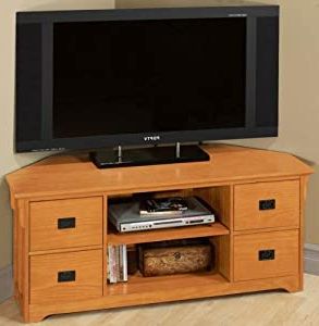 Bromley Extra Wide Oak Tv Stands With Regard To Most Popular Craftsman Wide Screen Tv Stand Corner Light Oak (View 7 of 10)