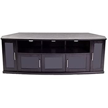 Bromley Grey Corner Tv Stands Regarding Famous Amazon: Plateau Corner Wood Tv Stand With Black Oak (View 3 of 10)
