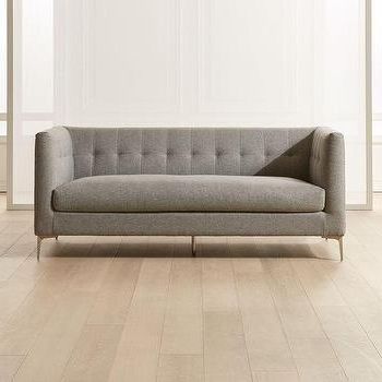 Calvin Concrete Gray Sofas With Regard To Most Current Bolla Carbon Sofa – Cb2 (Photo 3 of 10)