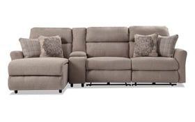 Charleston 4 Piece Left Arm Facing Power Reclining In Current Contempo Power Reclining Sofas (View 4 of 10)