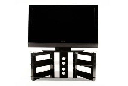 Corner Tv Stands For Tvs Up To 43" Black In Trendy Optimum Stage 950 Black Corner Tv Stand Upto 46" (View 4 of 10)