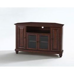 Corner Tv Throughout Most Up To Date Corner Tv Stands For Tvs Up To 48" Mahogany (View 5 of 10)