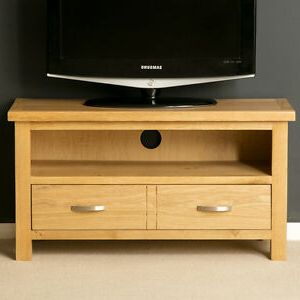 Corona Grey Corner Tv Stands Inside Recent London Oak Tv Unit Stand Light Solid Wood Small Television (View 3 of 10)