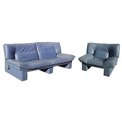 Current 1970s Modern Nicoletti Salotti Leather Sofa And Lounge Pertaining To Dream Navy 2 Piece Modular Sofas (View 8 of 10)