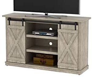 Current Barn Door Wood Tv Stands With Amazon: 60 Inch Tv Stand – Ashland Pine Wood Sliding (Photo 1 of 10)