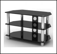 Current Paulina Tv Stands For Tvs Up To 32" Within Glass Tv Stand With Silver Legs For Tvs Up To 32 Inches (View 3 of 10)