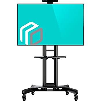 Current Rolling Tv Stands With Wheels With Adjustable Metal Shelf Regarding Amazon: Mount Factory Rolling Tv Cart Mobile Tv Stand (View 8 of 10)