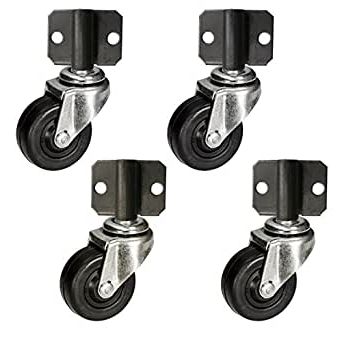 Current Side Mount Plate Swivel Casters – 2" Soft Rubber Wheel Inside Mobile Tv Stands With Lockable Wheels For Corner (View 10 of 10)