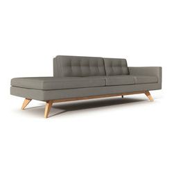 Current Truemodern – Luna 94" One Arm Sofa With Chaise In Calvin Within Florence Mid Century Modern Right Sectional Sofas Cognac Tan (Photo 5 of 10)