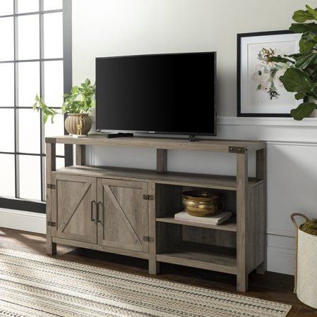Delphi Grey Tv Stands Pertaining To Popular Manor Park Modern Farmhouse Tv Stand For Tvs Up To  (View 1 of 10)