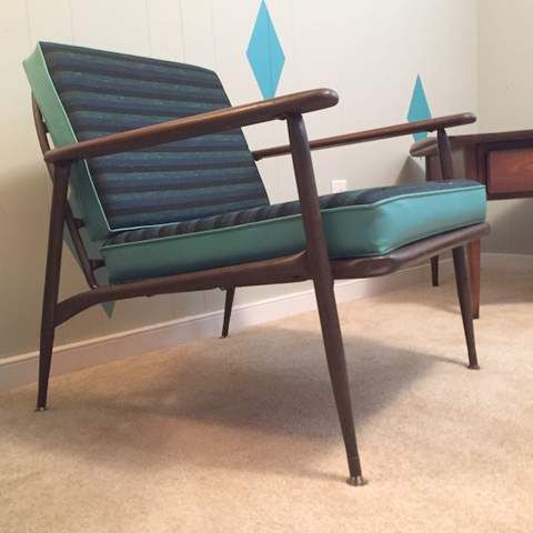 Dove Mid Century Sectional Sofas Dark Blue Inside Favorite Mcm Faux Bois Lounge Chair From The Viko Line (View 8 of 10)
