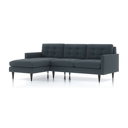 Dulce Mid Century Chaise Sofas Light Gray With Regard To Famous Petrie 2 Piece Felt Grey Sectional With Chaise + Reviews (View 4 of 10)