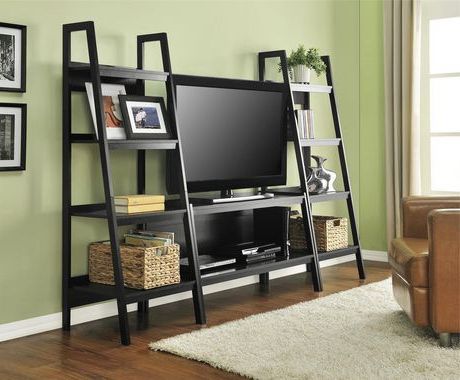 Edgeware Black Tv Stands For Well Known Lawrence Ladder Tv Stand For Tvs Up To 45", Black (View 1 of 10)
