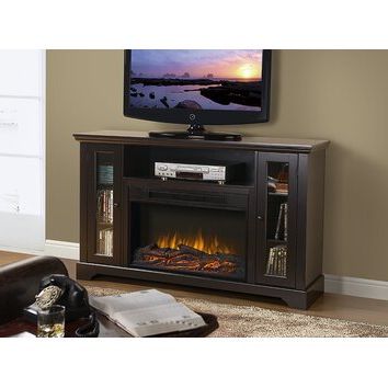 Electric Fireplace Tv Stands With Shelf Within Favorite Homestar Kingwood Tv Stand With Electric Fireplace (Photo 10 of 10)