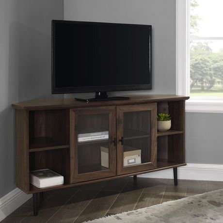 Famous All Modern Tv Stands Inside Modern Simple Glass Door Corner Tv Console For Tv's Up To (View 2 of 10)
