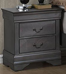 Famous Amazon: Nightstand In Gray Finish: Kitchen & Dining Throughout Penelope Dove Grey Tv Stands (View 6 of 10)
