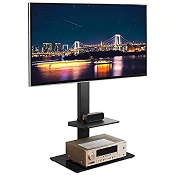 Fashionable Amazon: Fitueyes Universal Floor Tv Stand Base With In Tv Stands With Cable Management (View 7 of 10)
