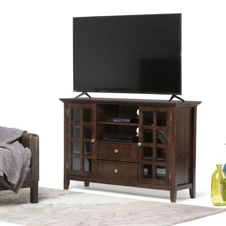 Fashionable Lansing Tv Stands For Tvs Up To 55" Regarding Normandy Solid Wood 53 Inch Wide Rustic Tv Media Stand In (View 1 of 10)