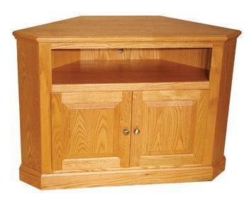Fashionable Priya Corner Tv Stands With Regard To Mission Widescreen Corner Tv Stand From Dutchcrafters (View 8 of 10)