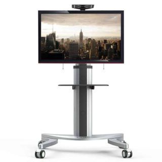 Favorite 14 Best Small Tv Stands For 2020 In Rolling Tv Cart Mobile Tv Stands With Lockable Wheels (Photo 10 of 10)