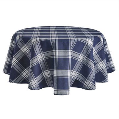 Favorite Gracie Oaks Huntland Plaid Cotton Blend Tablecloth Pertaining To Gracie Navy Sofas (View 10 of 10)